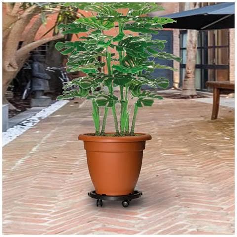 Carrello Per Piante Con Ruote Diametro 30 Cm Nero 170 Kg - Foto 1