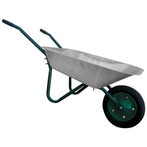 Carriola In Acciaio Con Vasca Zincata E Ruota Pneumatica Hobby Giardinaggio - Foto 1