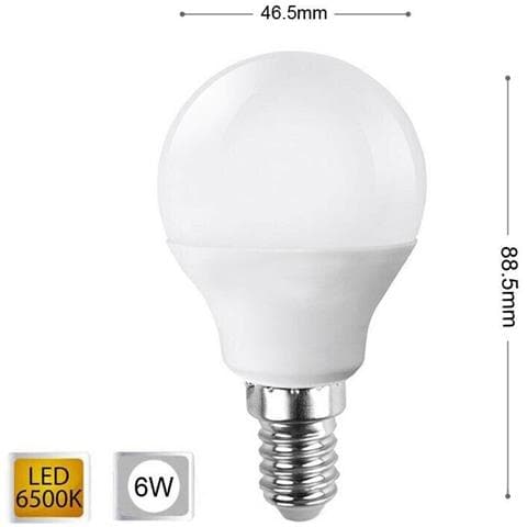 Lampadina Led 6 W Lampadine A Sfera Luce Bianca E14 6w E 14 G45 - Foto 1