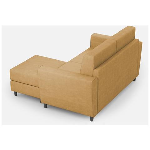 Divano Yasel 2 Posti (due Sedute Da 60cm) + Pouf Misure Esterne L. 152 P. 155 Colore Ocra - Foto 5