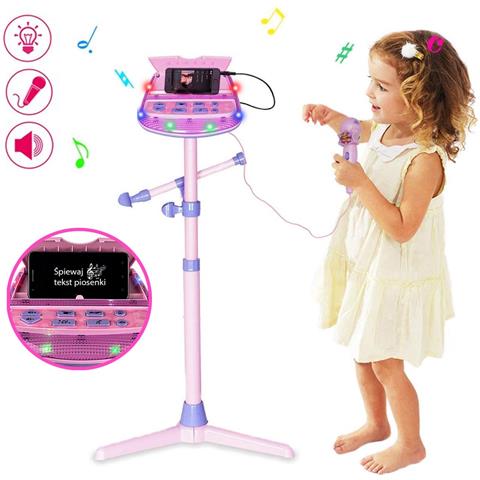 BAKAJI Microfono Karaoke Giocattolo Bambini con Attacco MP3