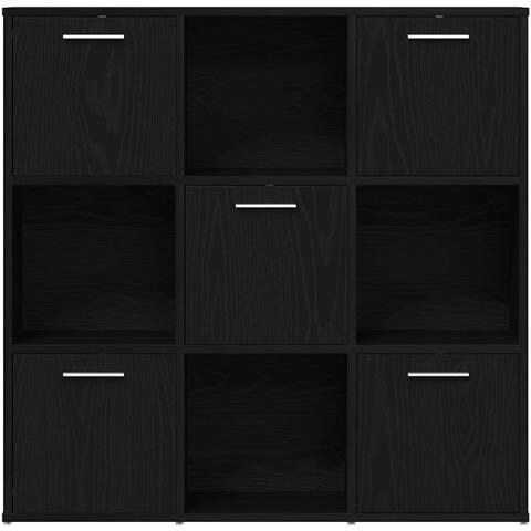 Libreria Rovere Nero 90x28x90 cm in Legno Multistrato - Foto 2