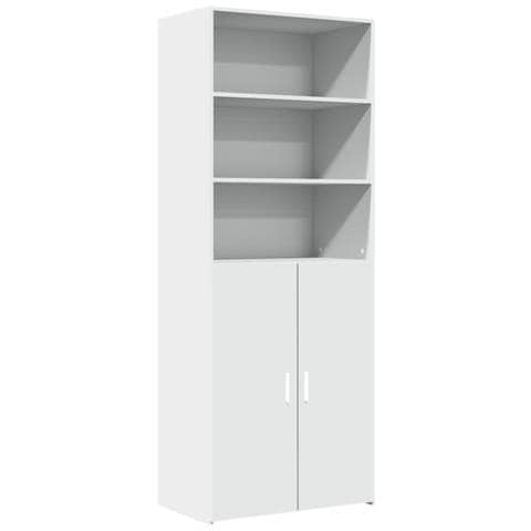 Credenza Bianca 70x42,5x185 Cm In Legno Multistrato - Foto 2