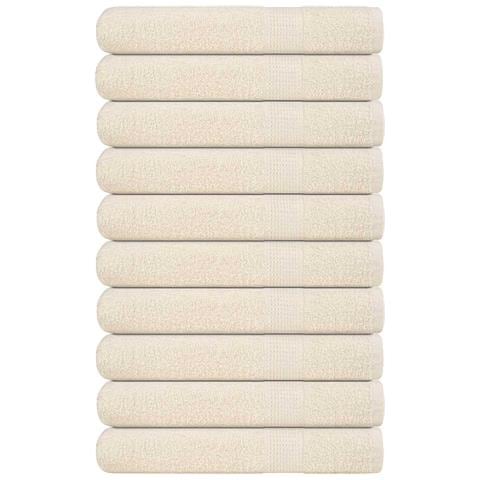 Asciugamani Per Sauna 10 Pz Crema 80x200cm 360 G/m 100% Cotone - Foto 1