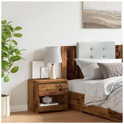 Comodino Legno Antico 40x30x39 Cm In Legno Multistrato - Foto 3