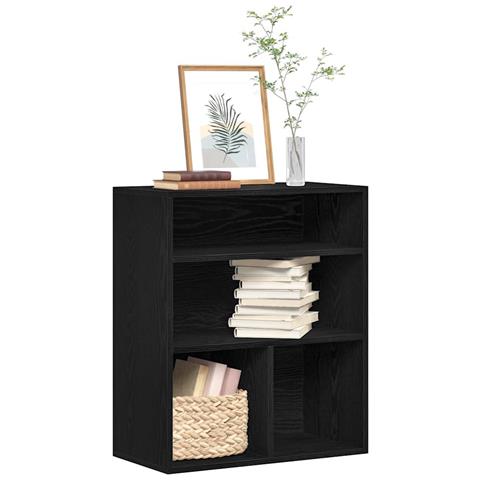 Libreria Nera 60x30x71,5 Cm In Legno Multistrato - Foto 1