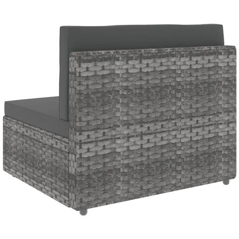 Lusso Casadino - Set Divani Da Giardino 2 Pz In Polyrattan Grigio - Foto 8
