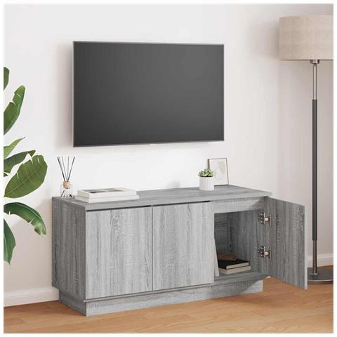 Mobile TV Grigio Sonoma 100x38x49 cm Legno ingegnerizzato - Foto 2
