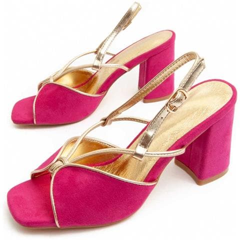 Sandalo Con Tacco Sanndal6 Rosa. - Foto 1