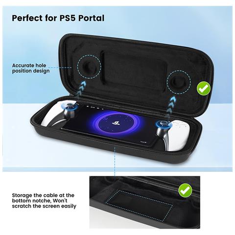 Kit Custodia Per Console Di Gioco Nera Per Ps5 Streaming Handheld - Foto 2