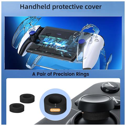 Kit Custodia Per Console Di Gioco Nera Per Ps5 Streaming Handheld - Foto 7