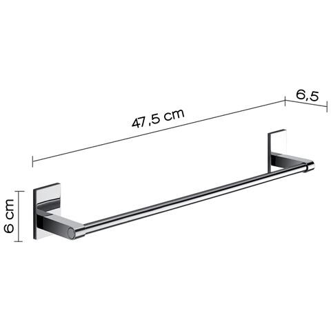 Portasalviette 45 Cm In Acciaio Inox E Cromall 7821-45 Serie Maine Cromato - Foto 2