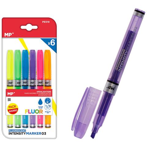 Penna Fluorescente Con Corpo Trasparente 6 Uds. Pack Risparmio - Foto 1