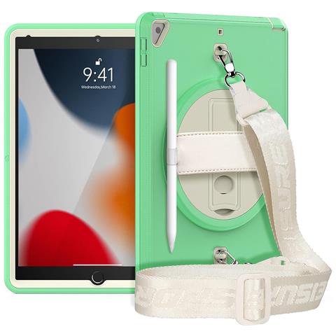 Custodia Per Ipad 6/5 9.7"" Con Supporto E Tracolla Verde - Foto 1