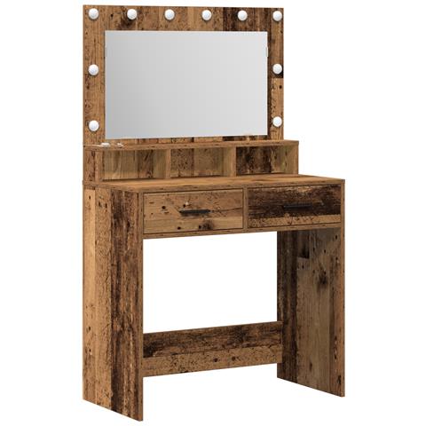 Toeletta  con luci LED in legno usato 79x41x135 cm - Foto 1