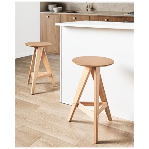 Set Di 2 Sgabelli Da Bar Aroma Legno Marrone Chiaro - Foto 1