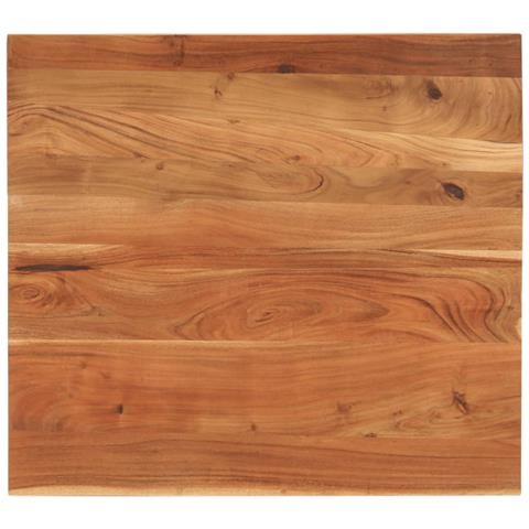 Piano Tavolo 110x80x2,5 cm Rettangolare Legno Massello Acacia - Foto 1