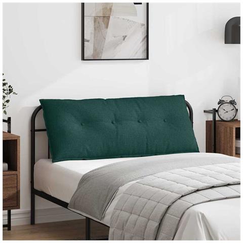 Cuscino per Schiena Verde Scuro 120 x 19 x 50 cm Tessuto - Foto 2