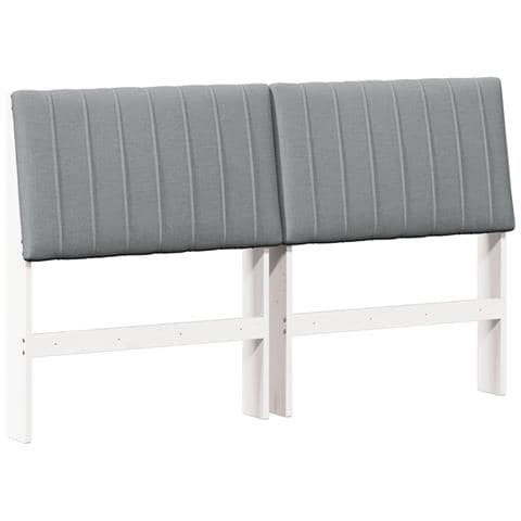 Testiera imbottita Grigio chiaro 150 cm Pino massello - Foto 1