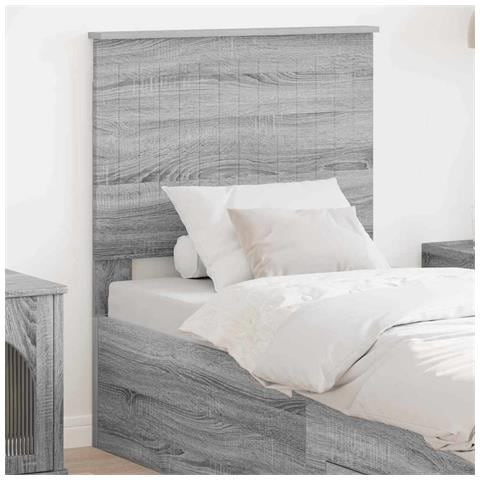 Testiera con testiera Grigio Sonoma 75 cm Legno multistrato - Foto 2