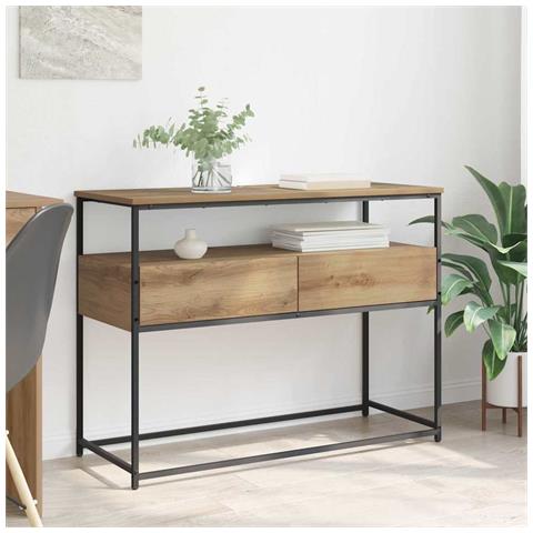 Tavolo consolle Rovere artigianale 100 x 40 x 75 cm - Foto 2