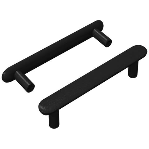 Maniglia per Armadio 2 pcs Nero 121 x 16.6 x 28.3 mm Ferro - Foto 1