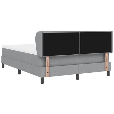 Letto a molle con materasso Grigio chiaro 140 x 200 cm Tessuto - Foto 9