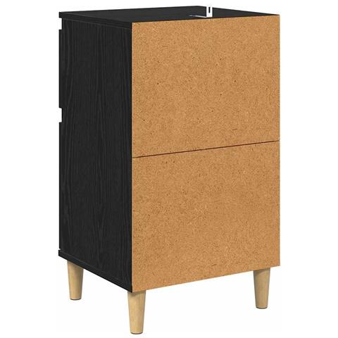 Armadio da Notte con cassetto 2 pcs Rovere Nero 40 x 35 x 70 cm - Foto 9