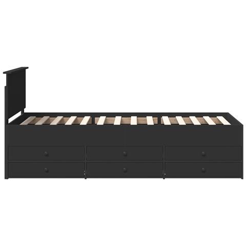 Daybed con cassetto Nero 75 x 190 cm Legno multistrato - Foto 9
