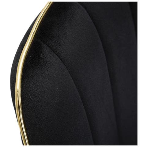 Sedia Paris Nera E Gold In Velluto Con Gambe Dorate - Set 2 Pezzi - Foto 8