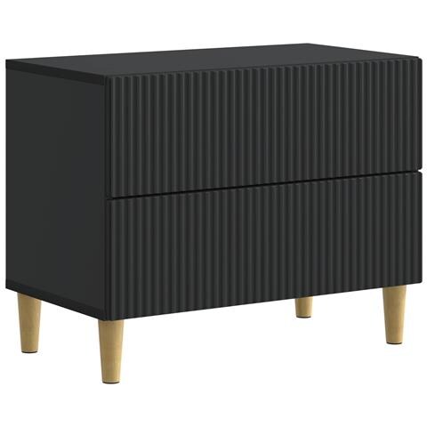 Armadio da Notte Nero 62 x 34,5 x 48 cm Legno ingegnerizzato - Foto 1