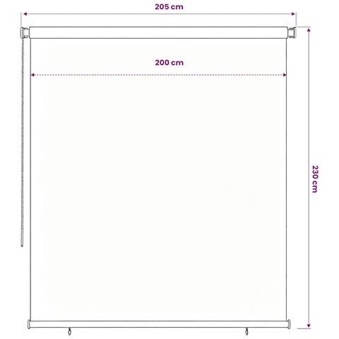Tenda a Rullo per Esterni 205 (L) x230 (A) cm Verde scuro HDPE - Foto 6