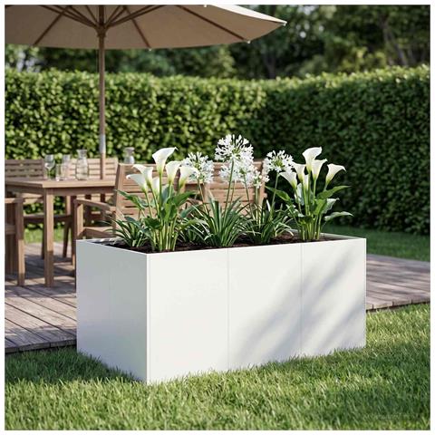 Vaso da giardino Bianco 120 x 80 x 60 cm - Foto 2