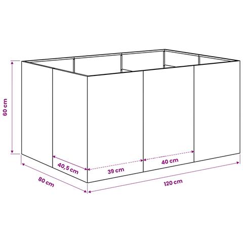 Vaso da giardino Bianco 120 x 80 x 60 cm - Foto 7