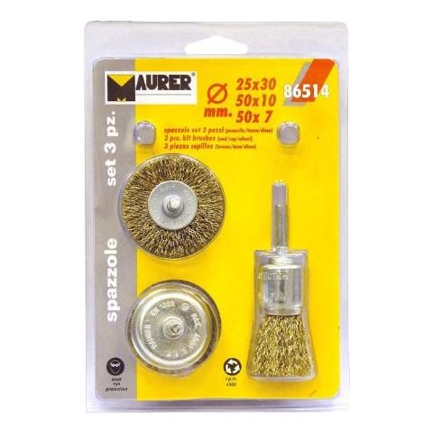 Spazzole a Tazza per Trapano in Set 3 Pezzi - Foto 2