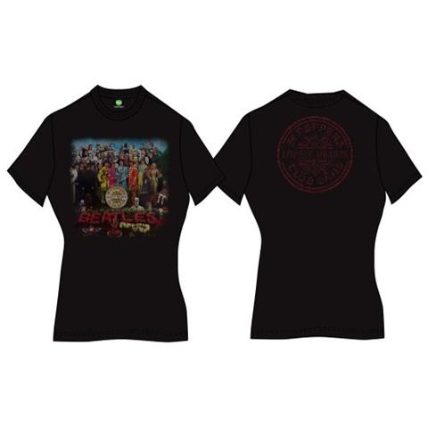 Beatles (The) - Sgt Pepper Black (T-Shirt Donna Tg. S)  - Foto 1