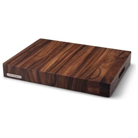 Blocco Per Tritare In Legno Massello, Tagliato Di Testa, Marrone Scuro, Cm 48x36x7,3 - Foto 1