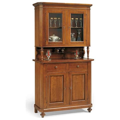 Chelsey - Credenza Con Vetrina In Legno Massello - Foto 1