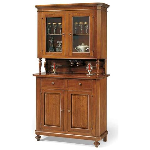 Chelsey - Credenza Con Vetrina In Legno Massello - Foto 2