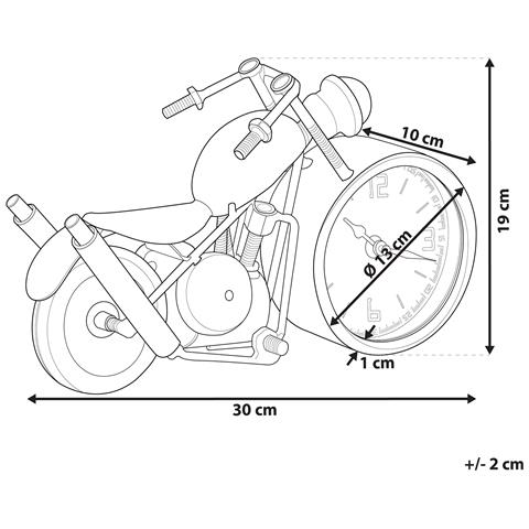 Orologio Da Scrivania Nero E Argento Berno - Foto 15