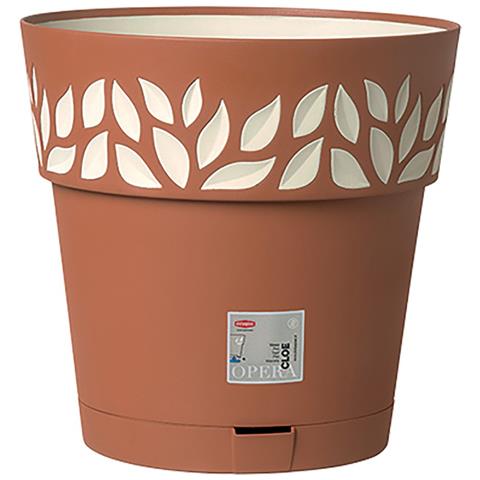 Vaso Opera Cloe 20x19 con Riserva D'acqua, made In Italy - Bianco - Foto 6