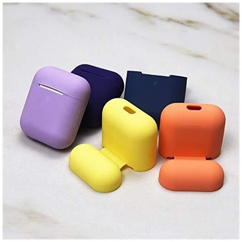 Case Cover Airpods Compatibile Con Airpods 2 1 Copertura Silicone Antiurto Airpods Caso Led Anteriore Visible Supporto Wireless Charging -lavender - Foto 2