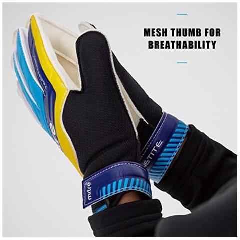 Junior Magnetite Guanti Portiere - Blu Ciano Giallo Misura 4 - Foto 2