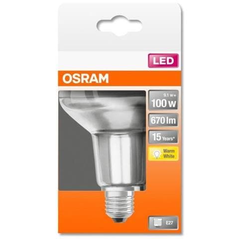 Spot R80 Led Vetro Trasparente - 9,1w Equivalenti 100w E27 - Bianco Caldo - Foto 1