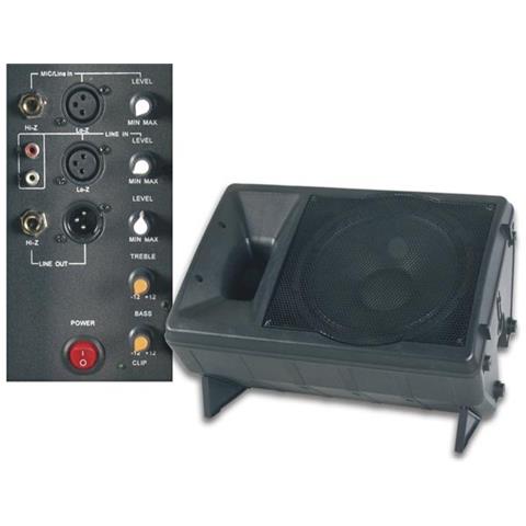 2-WAY professional 15" ABS speaker with amplifier, Pavimento, A muro / a soffitto, Incasso, Cablato, 40 - 18000 Hz, Nero, Metallo, Plastica - Foto 2