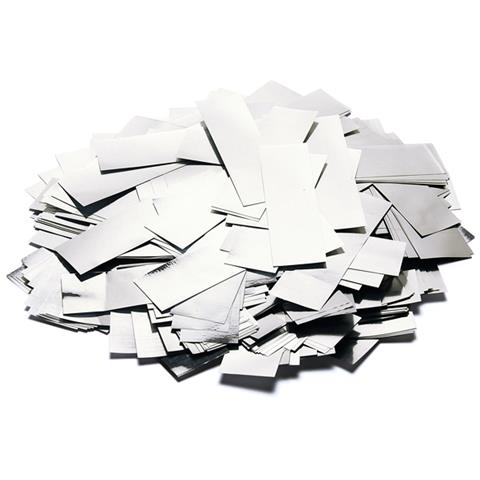Metallic Confetti Rectangular 55x18mm, Silver, 1kg - Foto 1