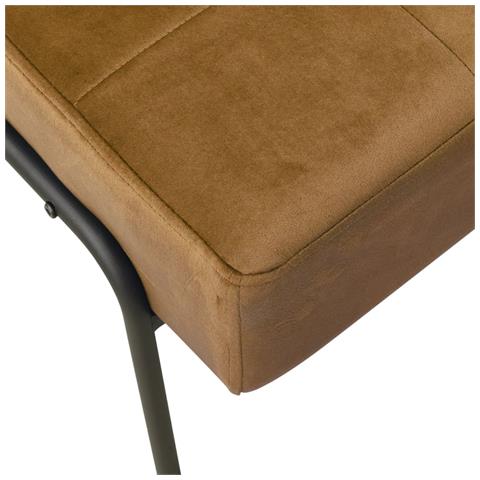 Poltrona Relax 65x79x87 Cm Marrone In Velluto - Foto 2