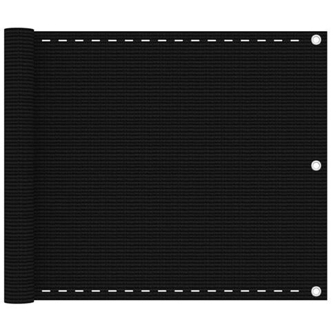 Paravento Da Balcone Nero 75x500 Cm In Hdpe - Foto 1