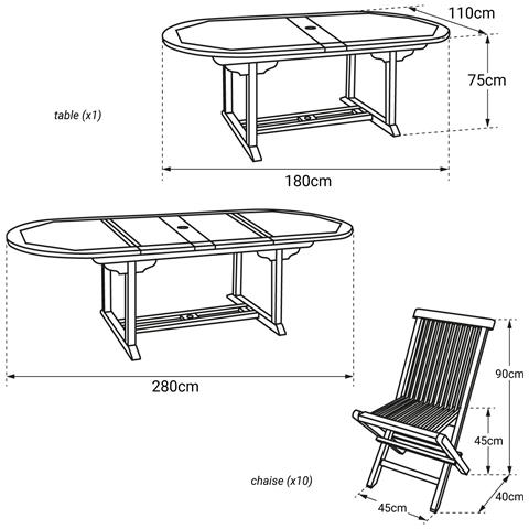 Mobili Da Giardino In Teak Lombok - Tavolo Ovale Allungabile - 10 Posti A Sedere - Foto 8