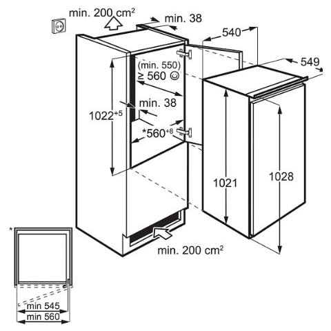 Frigorifero Monoporta da Incasso EFB3AF10S1 l Classe F Capacità Netta 164 Litri - Foto 8